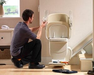 stairlift installed in a modern Indian home