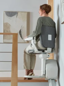 Platinum Ergo Straight Stairlift 6 - using stairlift