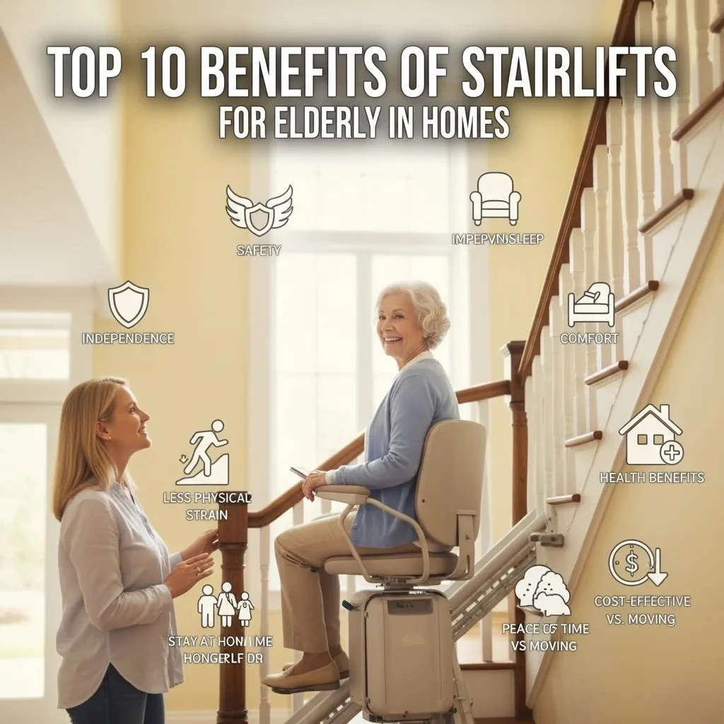 Top 10 Benefits of Stairlifts for Elderly in Homes