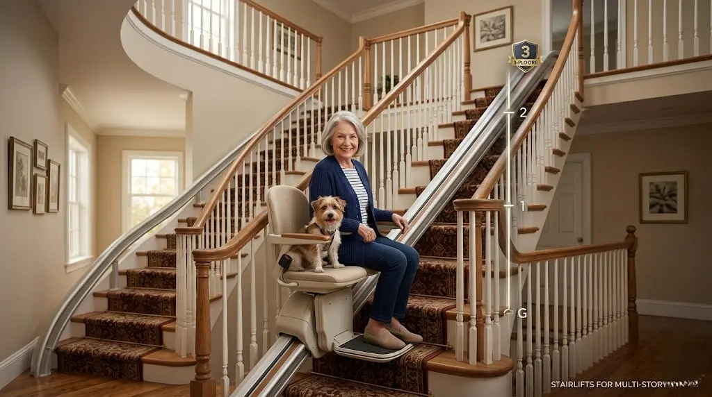 Stairlift for 3-Story Houses