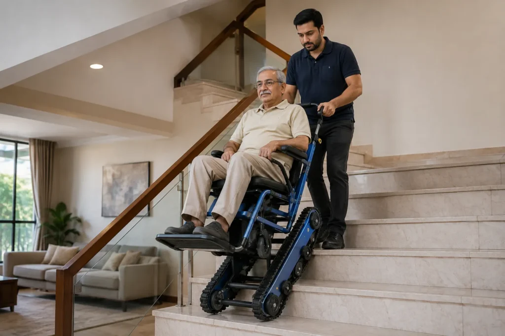 Stair Climbing Wheelchair for Elderly Parents
